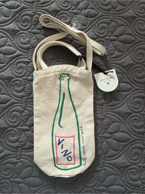 Kate Spade canvas wine tote